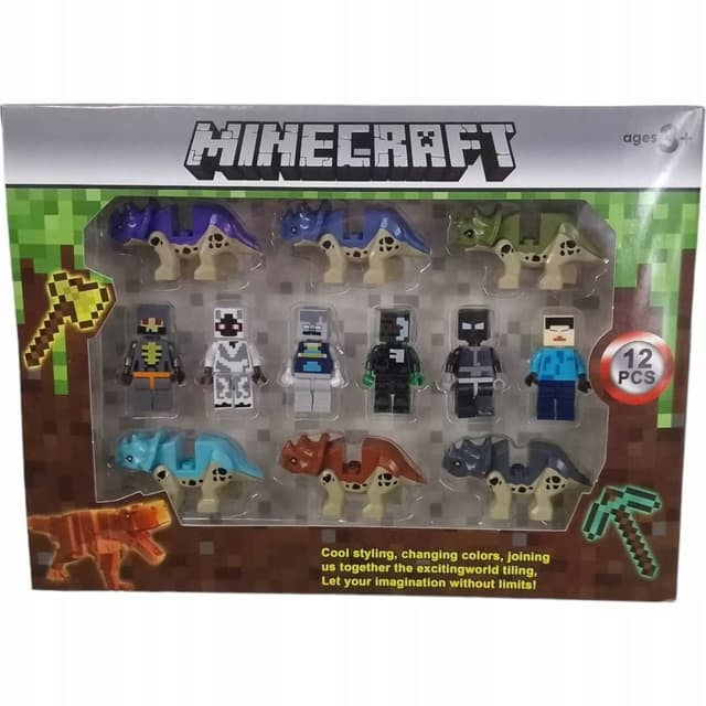 Zdjęcie produktu Minecraft 12 figurek, dinozaury OUTLET