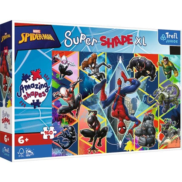 Zdjęcie produktu Puzzle 160 el. Super Shape XL Dołącz do Spidermana Trefl