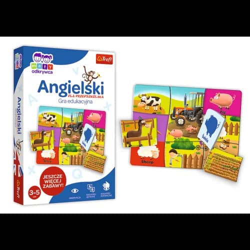 Zdjęcie produktu Angielski  dla Przedszkolaka Gra edukacyjna  Mały odkrywca Trefl