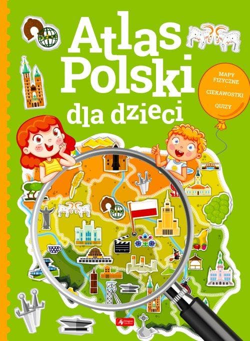 Zdjęcie produktu Atlas Polski dla dzieci mapy ciekawostki quizy