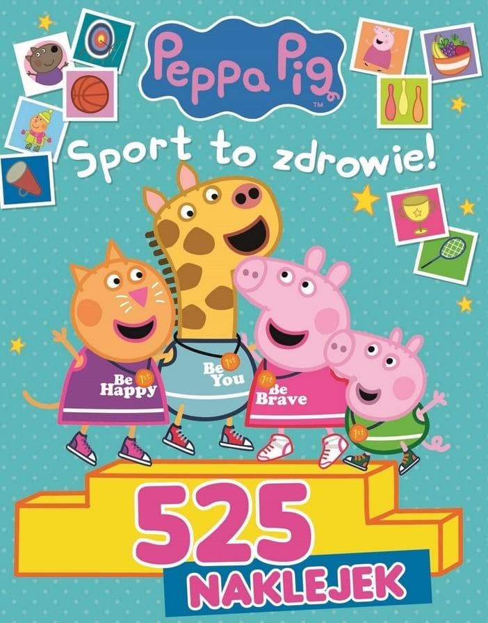 Zdjęcie produktu Świnka Peppa Pig 525 naklejek Sport to zdrowie