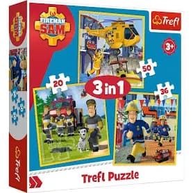 Zdjęcie produktu Puzzle 3w1 Strażak Sam w akcji Trefl