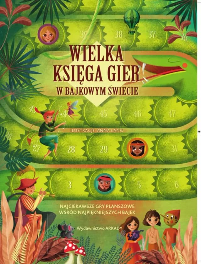 Zdjęcie produktu Wielka księga gier w bajkowym świecie plansze plus pionki i kostka 4 gry